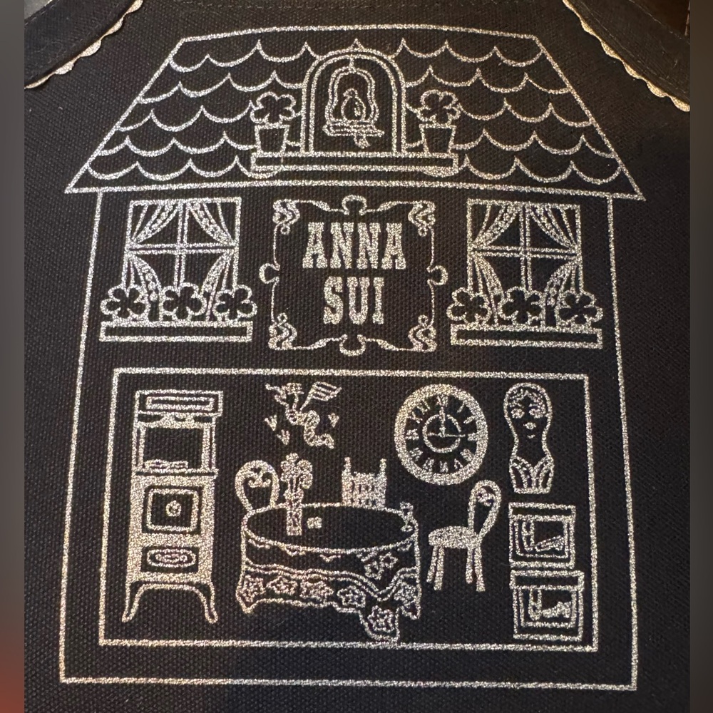 Ana Sui Canvas Dollhouse Pattern Tote VERY RARE - Picture 4 of 16